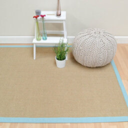 Aqua Bordered Plain Modern Easy To Clean Rug For Dining Room Bed Room And Living Room-160Cm X 230Cm - thumbnail 5