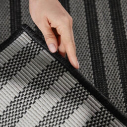 The Rugs Ted Baker Indoor Outdoor Flatweave Linley Rug Striped In Black - thumbnail 5