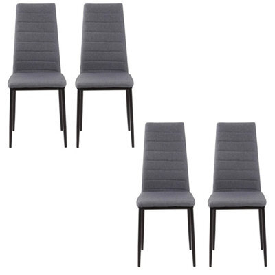 Dining Chairs Upholstered Fabric Accent Chairs With Metal Legs, Set Of 4 - image 1