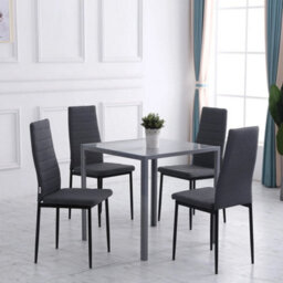 Dining Chairs Upholstered Fabric Accent Chairs With Metal Legs, Set Of 4 - thumbnail 2