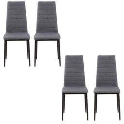 Dining Chairs Upholstered Fabric Accent Chairs With Metal Legs, Set Of 4 - thumbnail 1