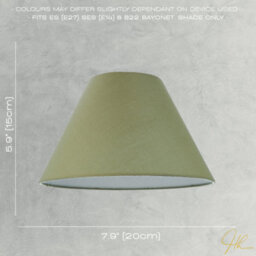 Happy Homewares Traditional 8 Inch Olive Green Cotton Fabric Coolie Lamp Shade - thumbnail 6