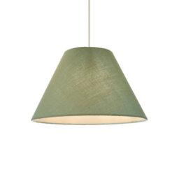 Happy Homewares Traditional 8 Inch Olive Green Cotton Fabric Coolie Lamp Shade - thumbnail 2
