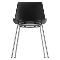 Tectake Set Of 6 Dining Chair Mave - Large Plastic Seat, Ergonomic, High Backrest, 120 Kg Load Capacity  - Black/chrome - thumbnail 9