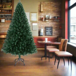 Evre Artificial Christmas Tree 7Ft 210Cm Extra Bushy 1200 Tips Strong Metal Stand -4/5/6/7/8Ft Available - thumbnail 1