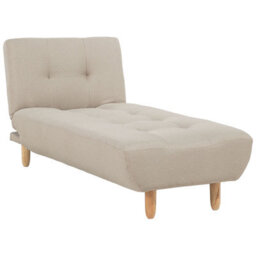 Beliani Chaise Longue Alsten Fabric Beige