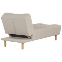 Beliani Chaise Longue Alsten Fabric Beige - thumbnail 6