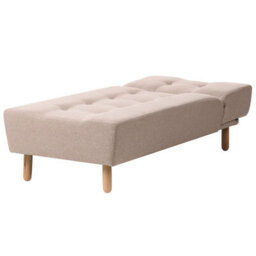 Beliani Chaise Longue Alsten Fabric Beige - thumbnail 4