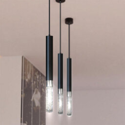 Single Head Chandelier 20Cm Aluminum Tube Pendant Light With E14 Crystal Bulb For Kitchen Dining Living Room Modern - thumbnail 7