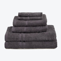 Allure Bath Fashions Hotel Essentials Cotton 6 Piece Towel Set - Charcoal Grey - thumbnail 1