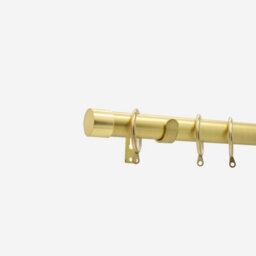 Brushed Gold 28mm End Cap Fixed Length Metal Curtain Pole  50Cm - thumbnail 2