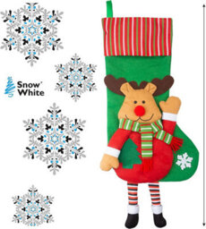 Long Leg Rudolf Design Christmas Stockings 54Cm - thumbnail 3