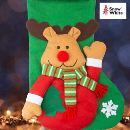 Long Leg Rudolf Design Christmas Stockings 54Cm - thumbnail 2