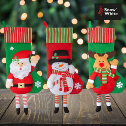 Long Leg Rudolf Design Christmas Stockings 54Cm - thumbnail 7