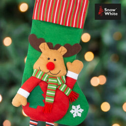 Long Leg Rudolf Design Christmas Stockings 54Cm - thumbnail 6