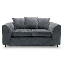 Furnishings For Less UK Monaco Chenille Fabric 2 Seater Sofa Grey Scatter Back - thumbnail 1