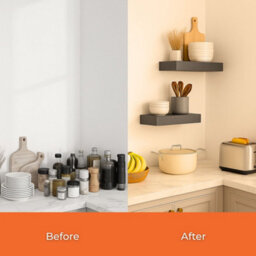 Innoteck 30Cm High Gloss Grey Floating Wall Shelf 30Cm - thumbnail 4