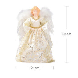 Darphe Angel-Shaped Christmas Tree Topper Decoration With Multi-Color Led Lights, 21Cm W X 31Cm H - thumbnail 8