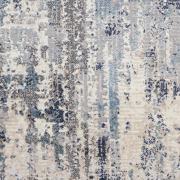 Abstract Ivory Grey Blue Modern Rug For Living Room Bedroom & Dining Room-66 X 229Cm (Runner) - thumbnail 3