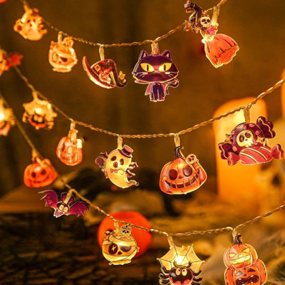 Amorly Halloween String Lights, Spooky Fairy Lights Indoor, 9 Ft 20 Led,2 Modes Halloween Lights, Halloween Home Decorations - image 1