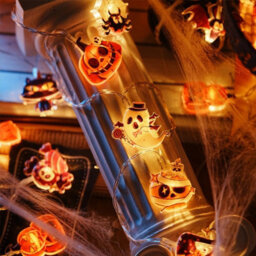 Amorly Halloween String Lights, Spooky Fairy Lights Indoor, 9 Ft 20 Led,2 Modes Halloween Lights, Halloween Home Decorations - thumbnail 4
