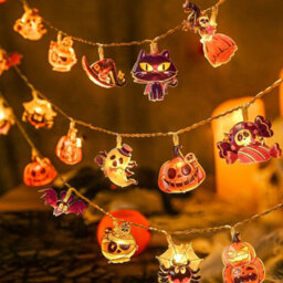 Amorly Halloween String Lights, Spooky Fairy Lights Indoor, 9 Ft 20 Led,2 Modes Halloween Lights, Halloween Home Decorations - thumbnail 1