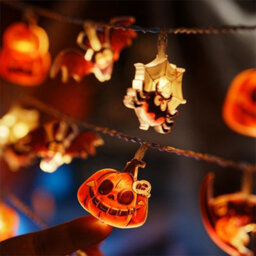 Amorly Halloween String Lights, Spooky Fairy Lights Indoor, 9 Ft 20 Led,2 Modes Halloween Lights, Halloween Home Decorations - thumbnail 2