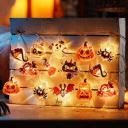 Amorly Halloween String Lights, Spooky Fairy Lights Indoor, 9 Ft 20 Led,2 Modes Halloween Lights, Halloween Home Decorations - thumbnail 3