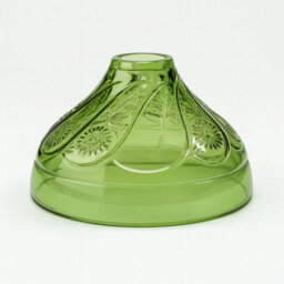 Modern Green Glass Lamp Shade 24.5Cm, Easy Fit Replacement Ceiling Pendant Light Shade, Floral Vintage Glass Hanging Lamps - thumbnail 8