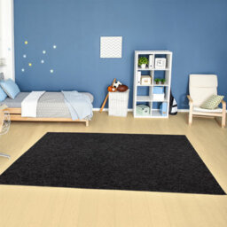 The Rugs Solid Design Low Pile Living Room Rugs In Dark Grey Flex Collection 1000Dg - thumbnail 8