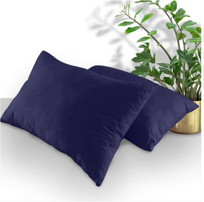 Gaveno Cavailia Plain Housewife Pillowcases Navy, Pair