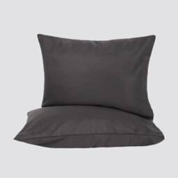 Ohs 2 X Pack Of Housewife Pair Pillowcases Set, 50 X 75Cm, Charcoal - thumbnail 2