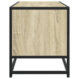 Berkfield Tv Cabinet Sonoma Oak 80X34.5X40 Cm Engineered Wood And Metal - thumbnail 5