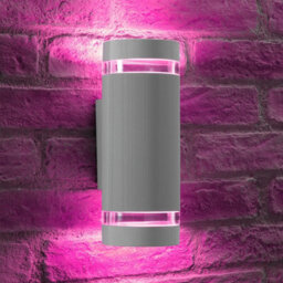 Auraglow Remote Control Colour Changing Up & Down Wall Light - Queensbury - Silver - thumbnail 5