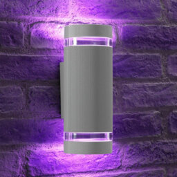 Auraglow Remote Control Colour Changing Up & Down Wall Light - Queensbury - Silver - thumbnail 7