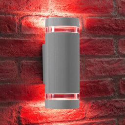 Auraglow Remote Control Colour Changing Up & Down Wall Light - Queensbury - Silver - thumbnail 3