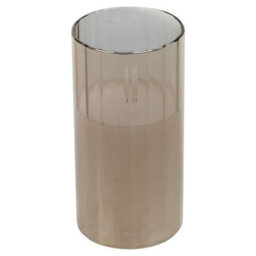 Urbn-Living Urbnliving 15Cm Height Led Candle In Grey Pillar Glass Jar Realistic Flickering Table Decor Ornament - thumbnail 3