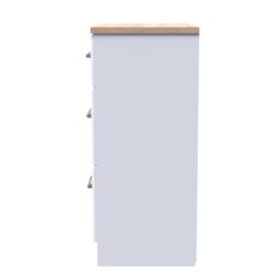 Sevilla Ready Assembled Matt White Light Oak Effect 3 Drawer Deep Chest (H)885mm (W)765mm (D)415mm - thumbnail 7