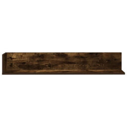 Berkfield Wall Shelves 2 Pcs Smoked Oak 100X16.5X16.5 Cm Engineered Wood - thumbnail 4