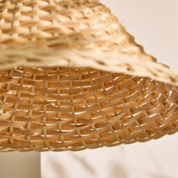 Dibor Traditional Rattan Two Tone Easy Fit Decor Ceiling Shade H22 X D44Cm - thumbnail 3