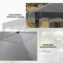 Outsunny 3X3(M) Pop Up Gazebo Marquee Tent For Garden W/ Carry Bag Black - thumbnail 7