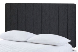 "Slumbre Portland Chenille 2Ft6 Small Single 20"" Headboard - Black"