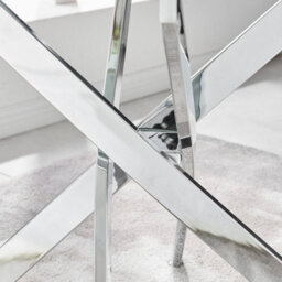Furniturebox Uk Leonardo 6 Dining Table And 6 Grey Velvet Milan Black Leg Chairs - thumbnail 5