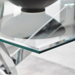 Furniturebox Uk Leonardo 6 Dining Table And 6 Grey Velvet Milan Black Leg Chairs - thumbnail 4