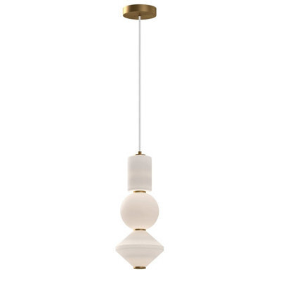 Luminosa Lighting Elstead Alora Mood Bijou Led Slim Pendant Ceiling Light Contemporary Aged Gold 3000K - image 1