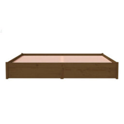 Berkfield Bed Frame Honey Brown Solid Wood 200X200 Cm - thumbnail 5