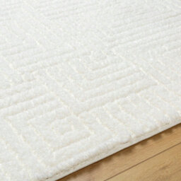 Livabliss Nomadic-Shaggy Ivory Modern Graphic Soft Plush Pile Living Bedroom Rug 200 X 275 Cm Easy Care, Non Shedding - thumbnail 7
