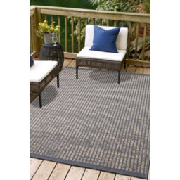 Melrose Eden Hatch Navy Indoor Outdoor Medium Weatherproof Area Rug Pile Height 3mm - 120/170Cm - thumbnail 1