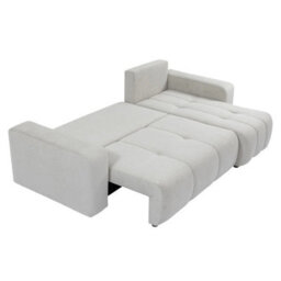 Furyn Convertible Orange Velvet Corner Sofa Bed With Storage And Adjustable Side - thumbnail 2