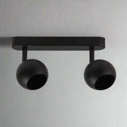 CGC Lighting Cgc Nieve Matt Black Double Two Head Gu10 Ceiling Surface Spot Light Round Head - thumbnail 5